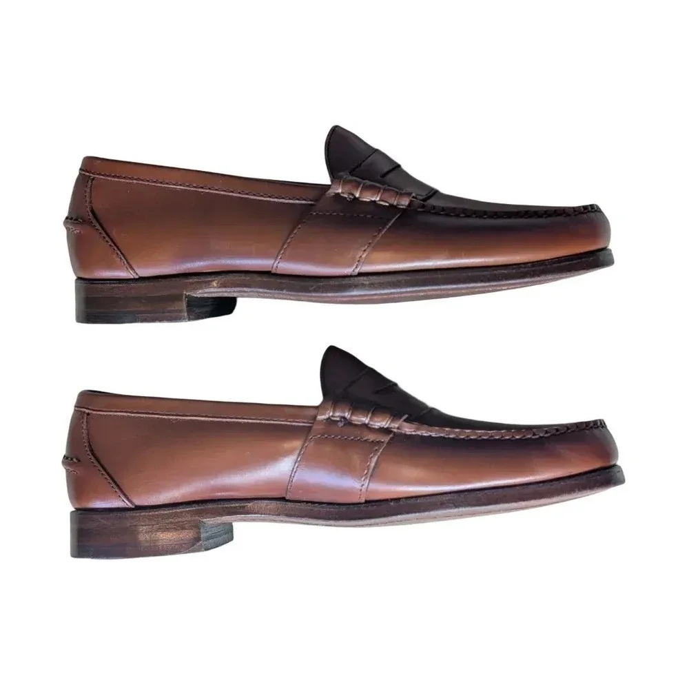 Polo Ralph Lauren Bench Made USA Admiralty Beefroll Penny Loafers Sz 9 NIB - Picture 4 of 14